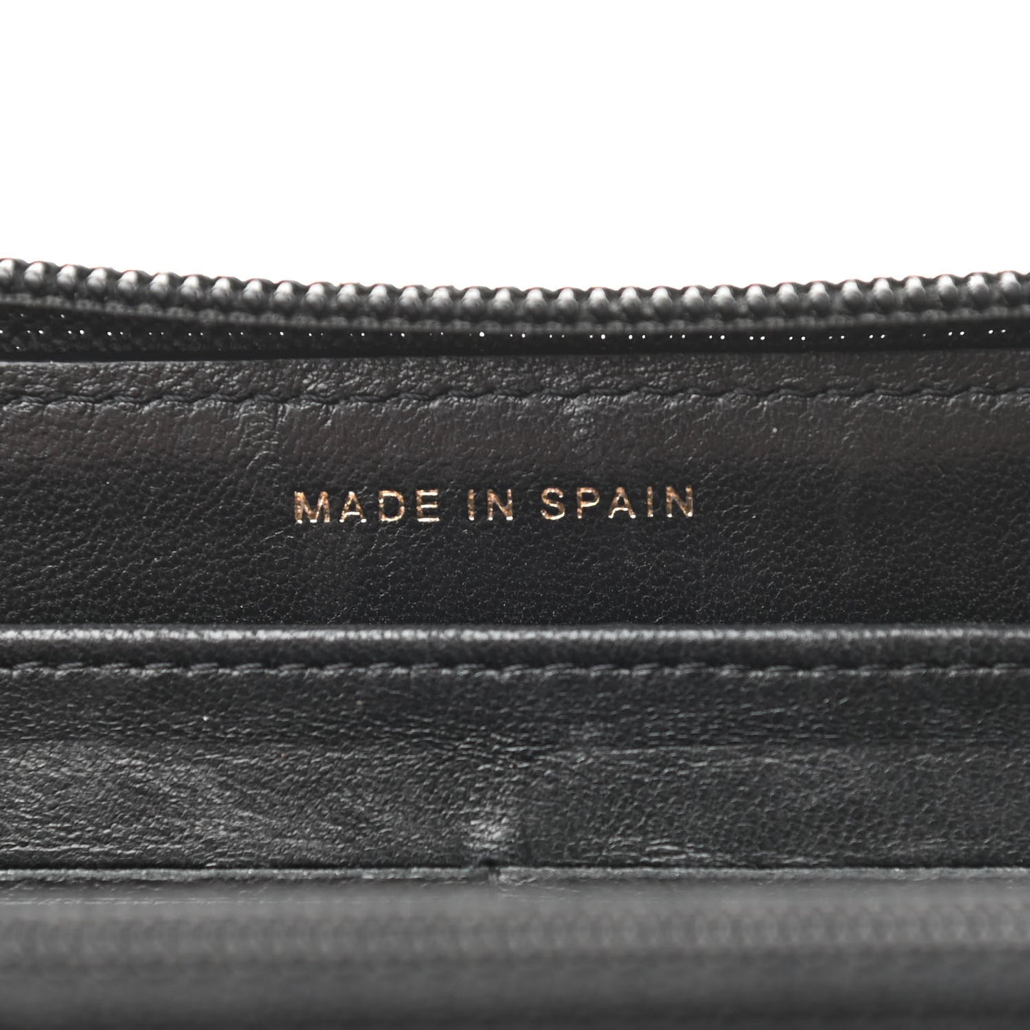 Lambskin Quilted Boy Zip Around Wallet Black