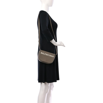 Balenciaga Signature Grained Calfskin Logo Print Ville Day Bag XS Mink Grey White 2 of 10