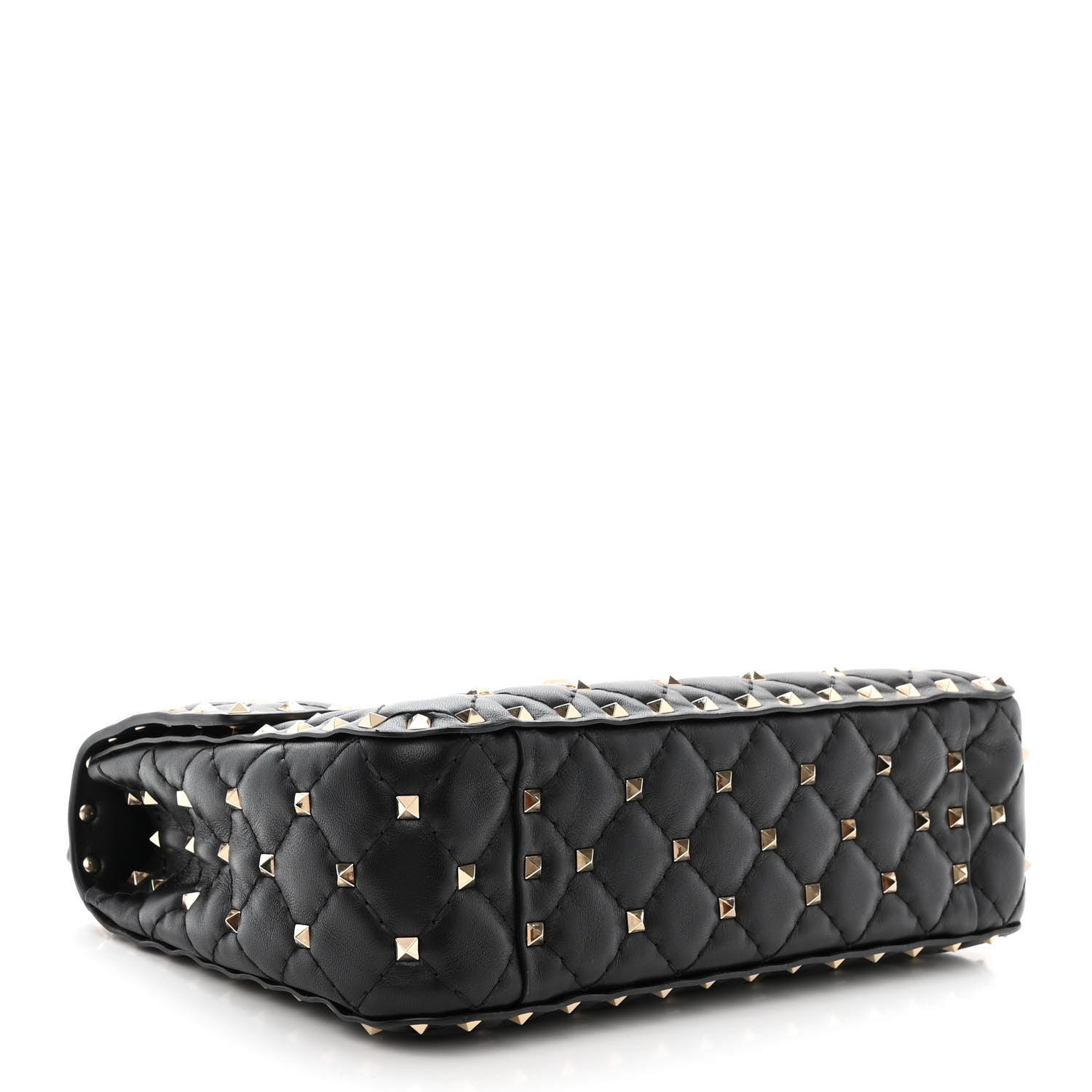 Valentino Garavani Lambskin Medium Rockstud Spike Shoulder Bag Black 4 of 9