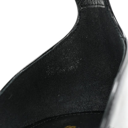 Saint Laurent Patent Calfskin Opyum 110 Sandals 37 Black Gold 9 of 9