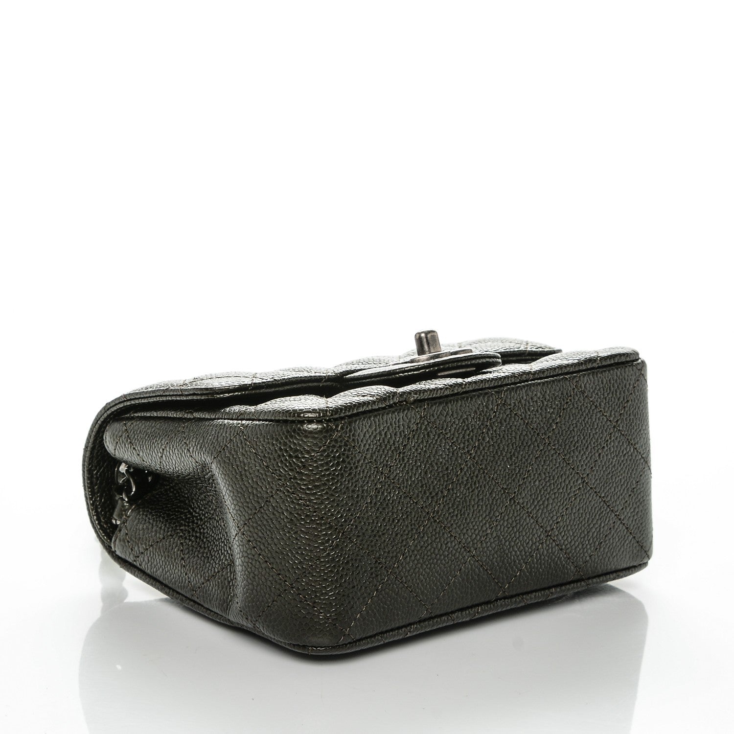 Chanel Caviar Quilted Mini Square Flap Dark Charcoal 4 of 7