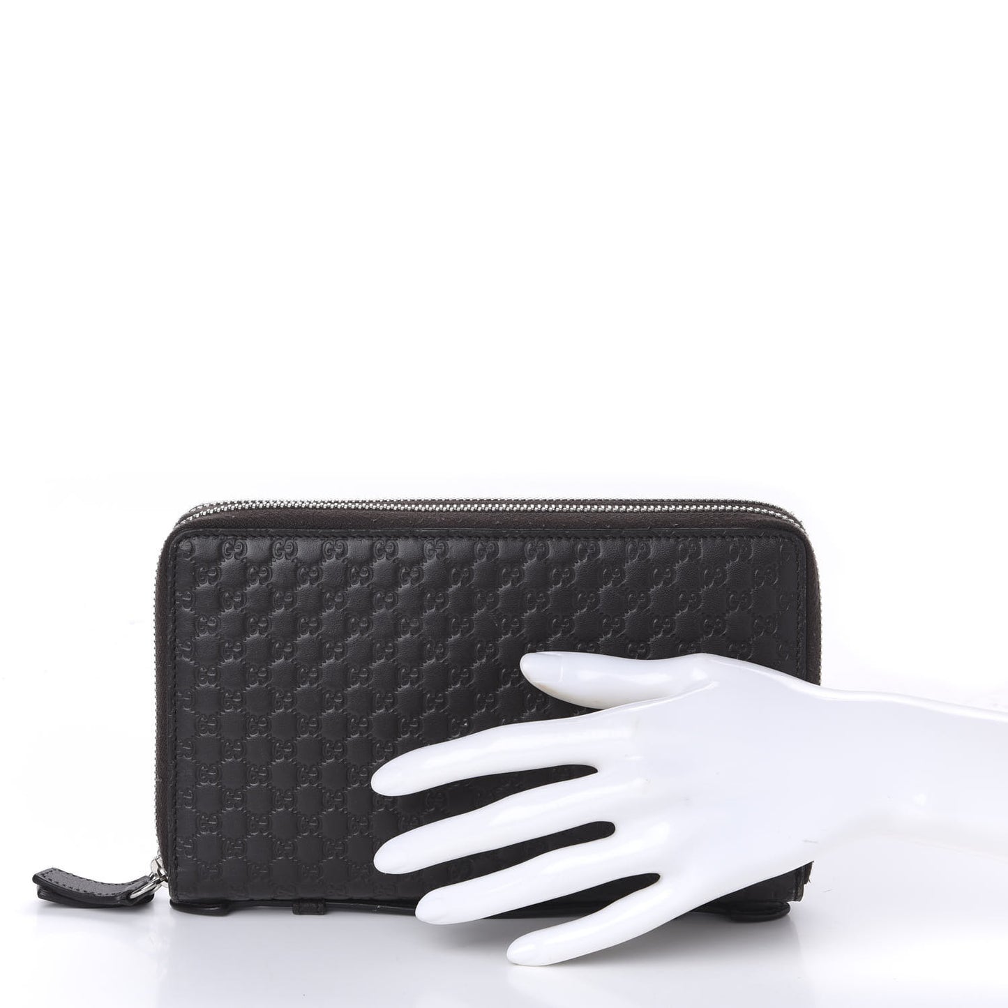 Soft Microguccissima Zip Around Top Handle Travel Wallet Loess