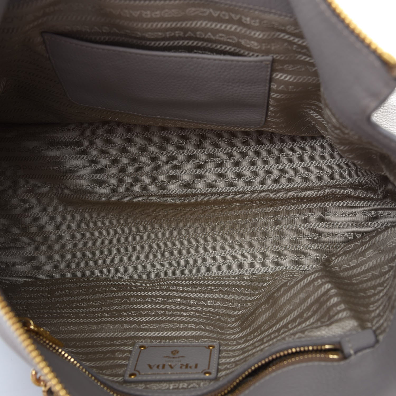 Prada Vitello Daino Chain Shoulder Bag Pomice 5 of 8