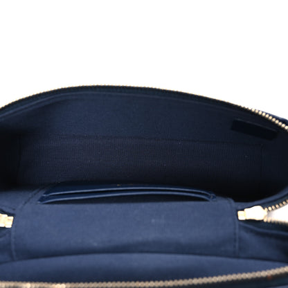 Chanel Caviar Quilted Top Handle Slim Vanity With Chain Navy 5 of 10