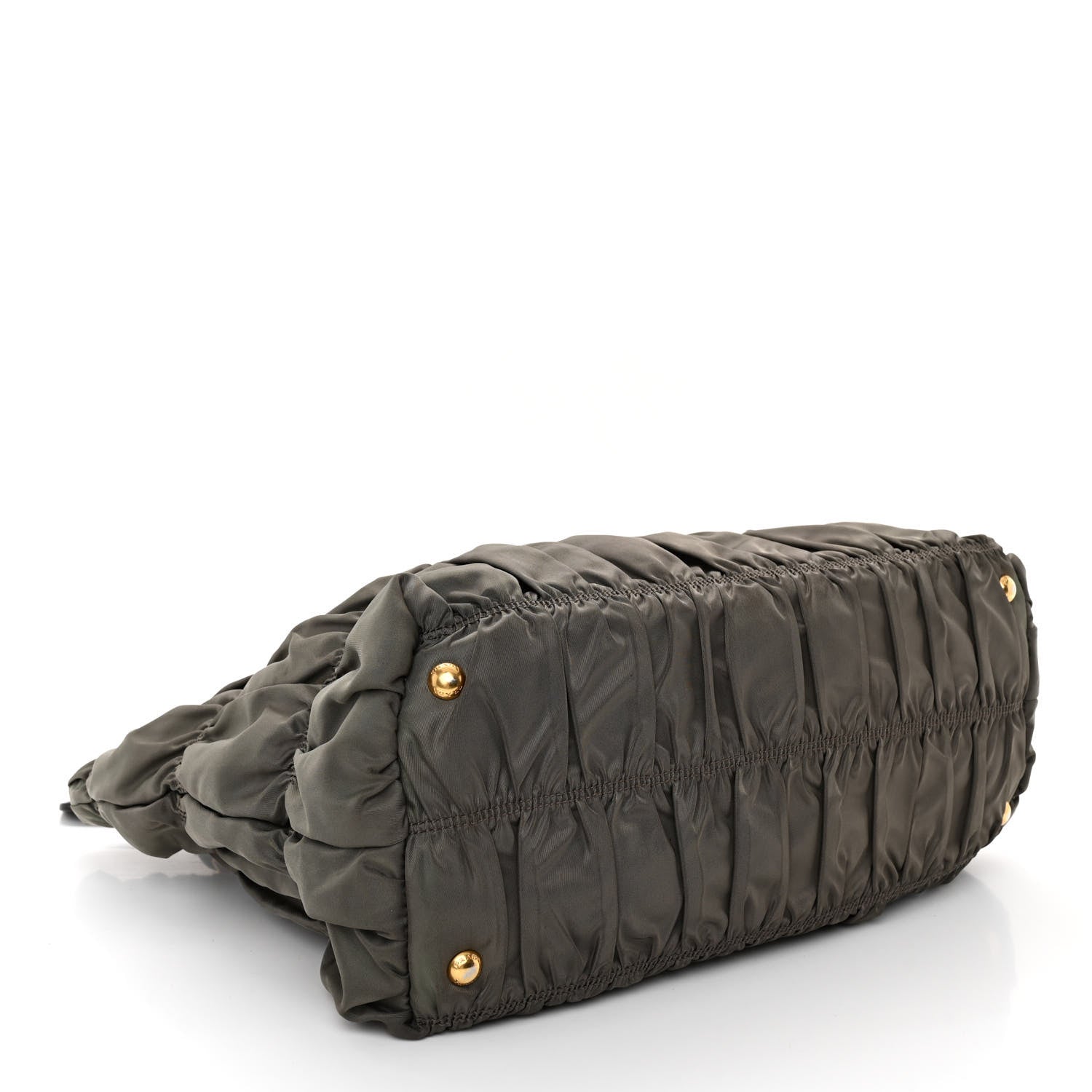 Prada Tessuto Nylon Gaufre Tote Militare 4 of 12