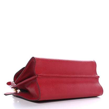 Fendi Vitello Elite Flamingo Mini Demi Jour Shoulder Bag Rosso 3 of 4