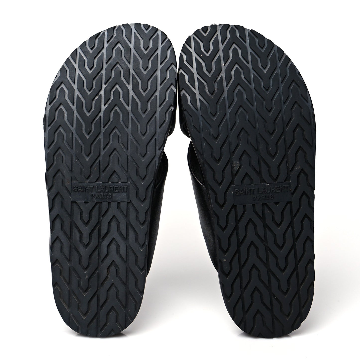 Calfskin Jimmy Cross Slides 36 Black