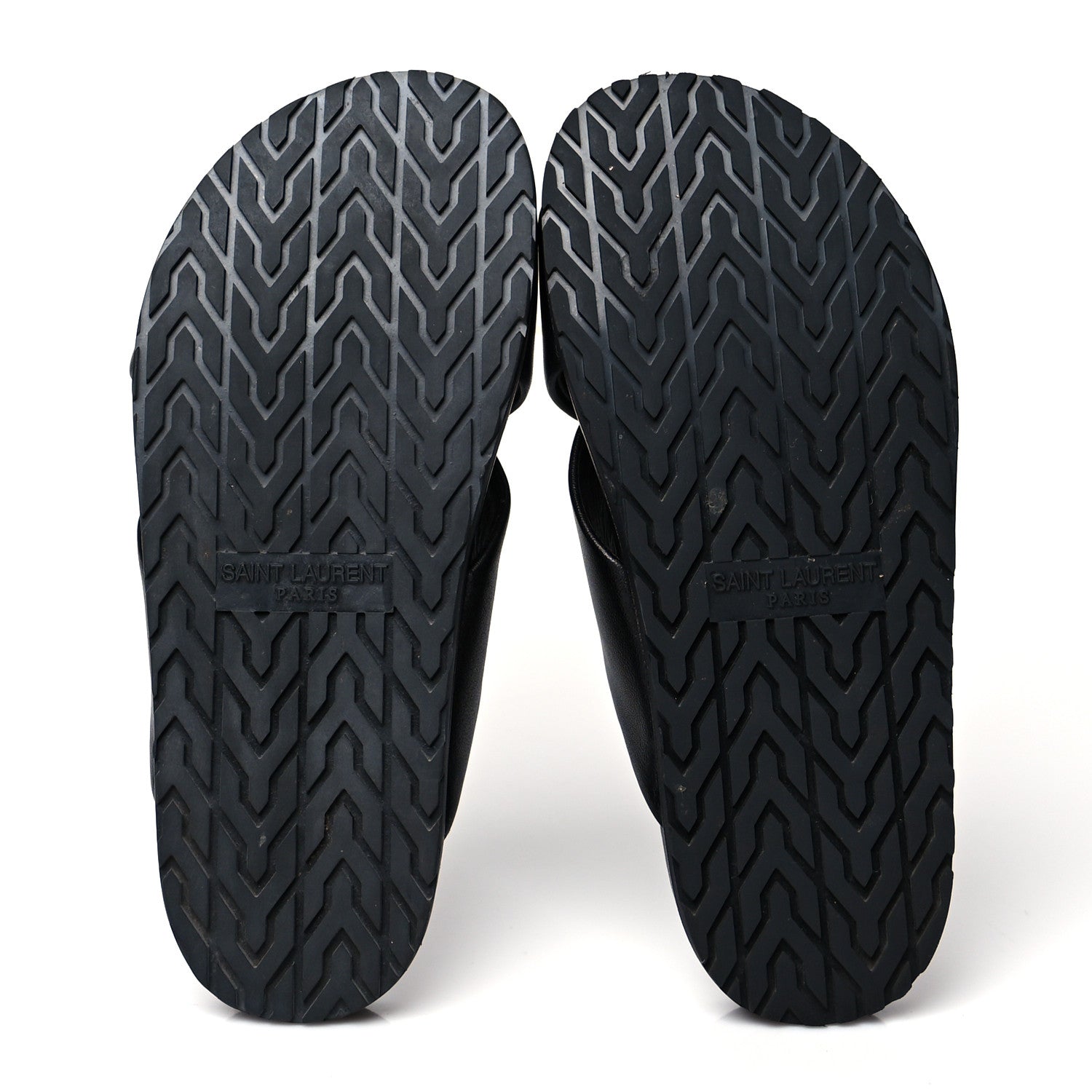 Saint Laurent Calfskin Jimmy Cross Slides 36 Black 5 of 10
