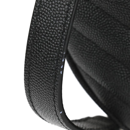 Saint Laurent Grain De Poudre Matelasse Chevron Quilted Round Vinyle Camera Bag Black 11 of 11
