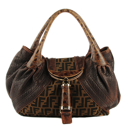 Fendi Zucca Nappa Nuvolata Vitello Tortuga Spy Tobacco Moro 1 of 9