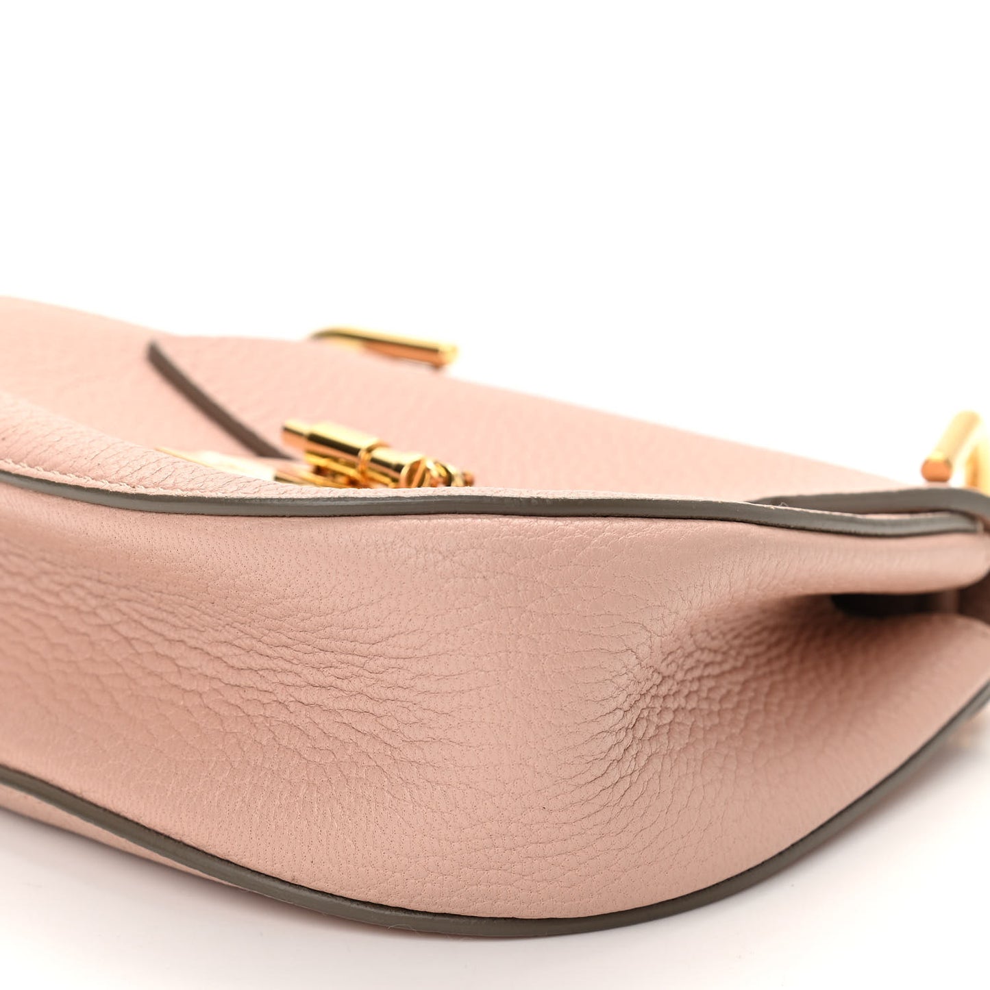 Grained Lambskin Mini Drew Shoulder Bag Misty Rose