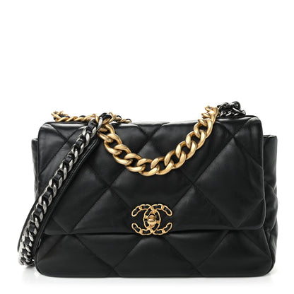 Chanel Lambskin Quilted Large Chanel 19 Flap Black 1 of 11