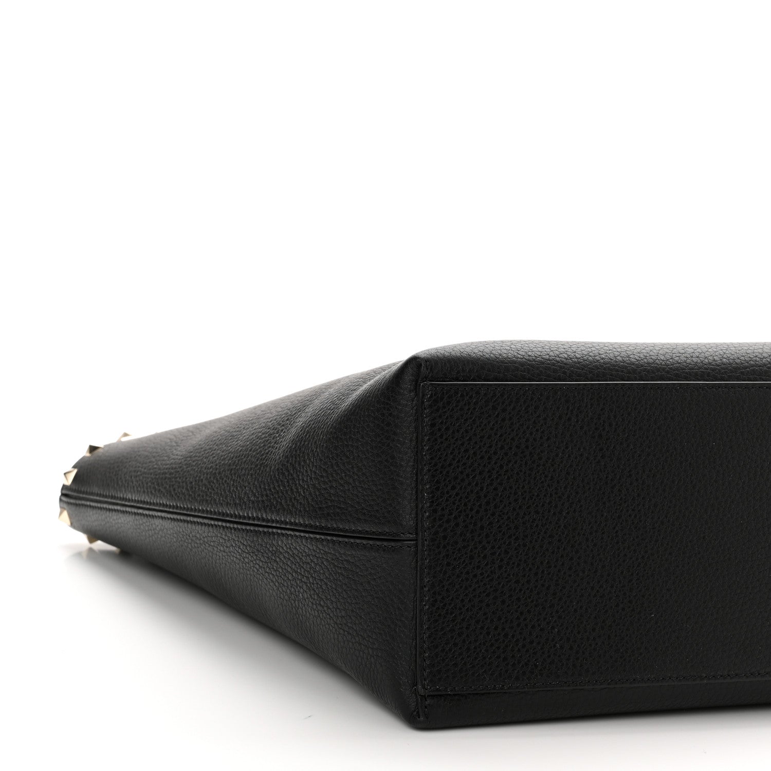 Valentino Garavani Grained Calfskin Rockstud Shoulder Tote Black 8 of 9