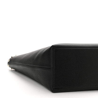 Valentino Garavani Grained Calfskin Rockstud Shoulder Tote Black 8 of 9