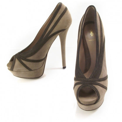 Fendi Suede Jardin Platform Pumps 38.5 1 of 6