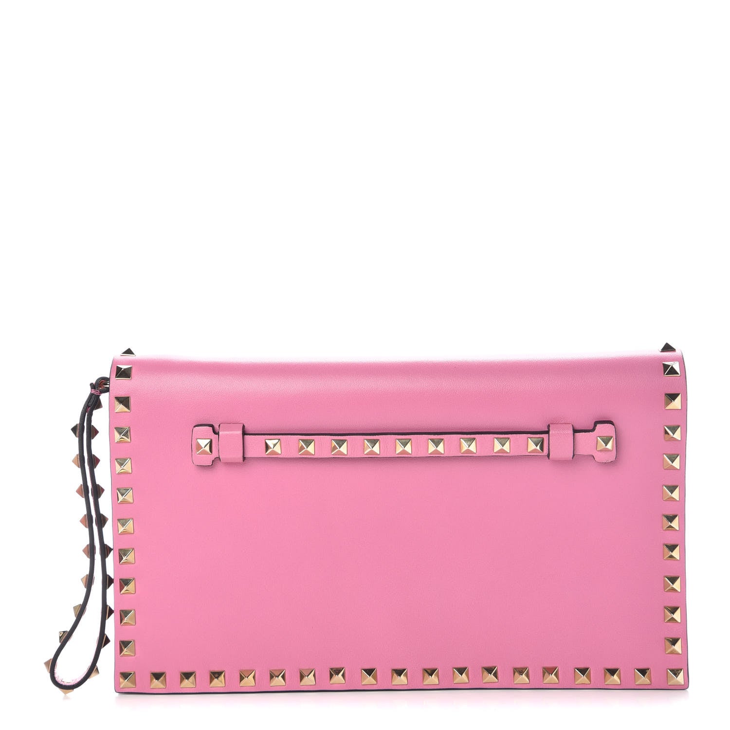 Valentino Garavani Nappa Rockstud Wristlet Clutch Ninphea 1 of 9