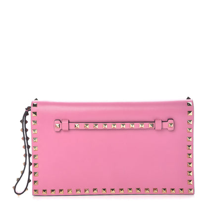 Valentino Garavani Nappa Rockstud Wristlet Clutch Ninphea 1 of 9