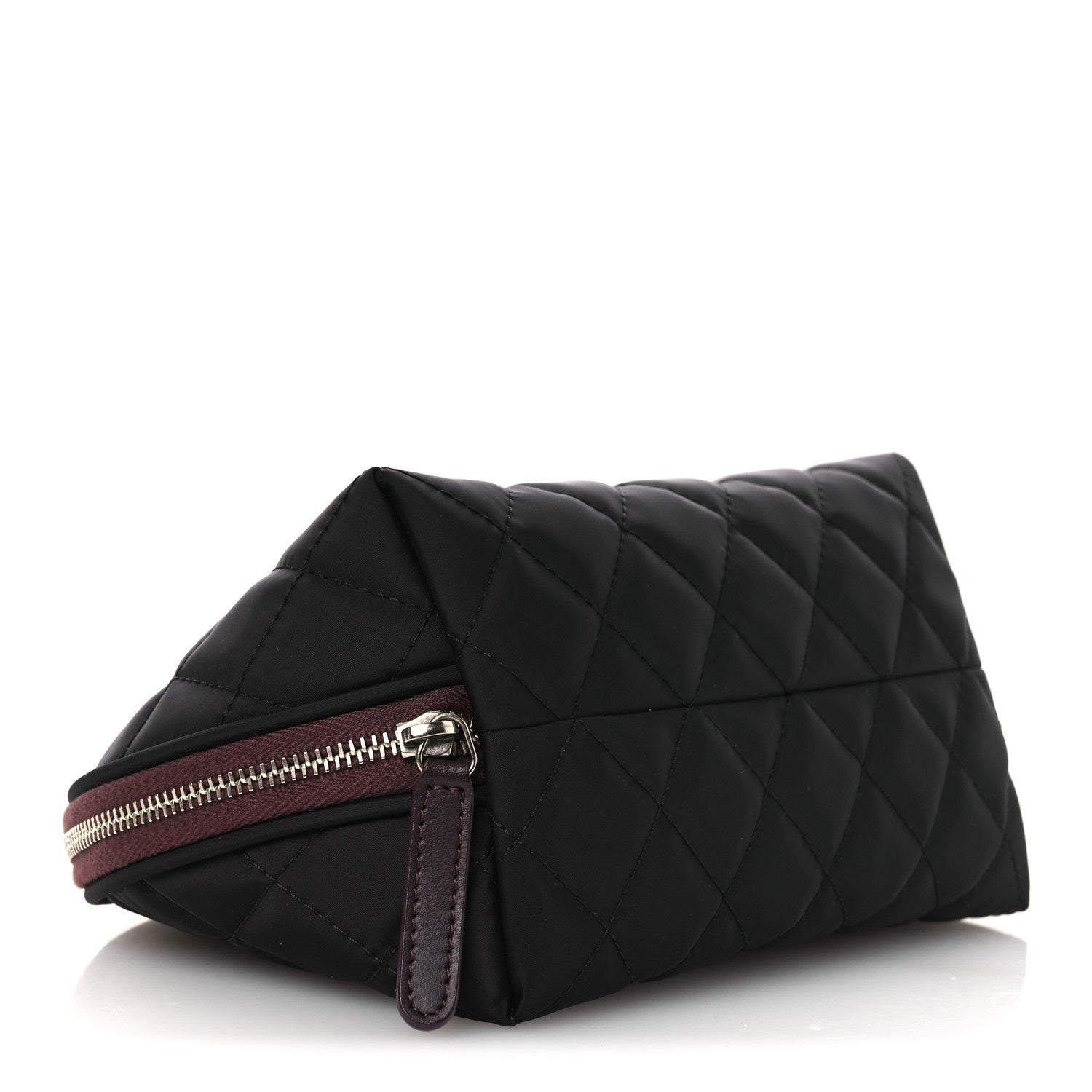 Chanel Nylon Quilted Small Cosmetic Case Black 4 of 12