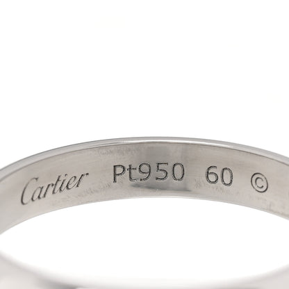 Cartier Platinum 3.5mm 1895 Wedding Band Ring 60 9 4 of 5