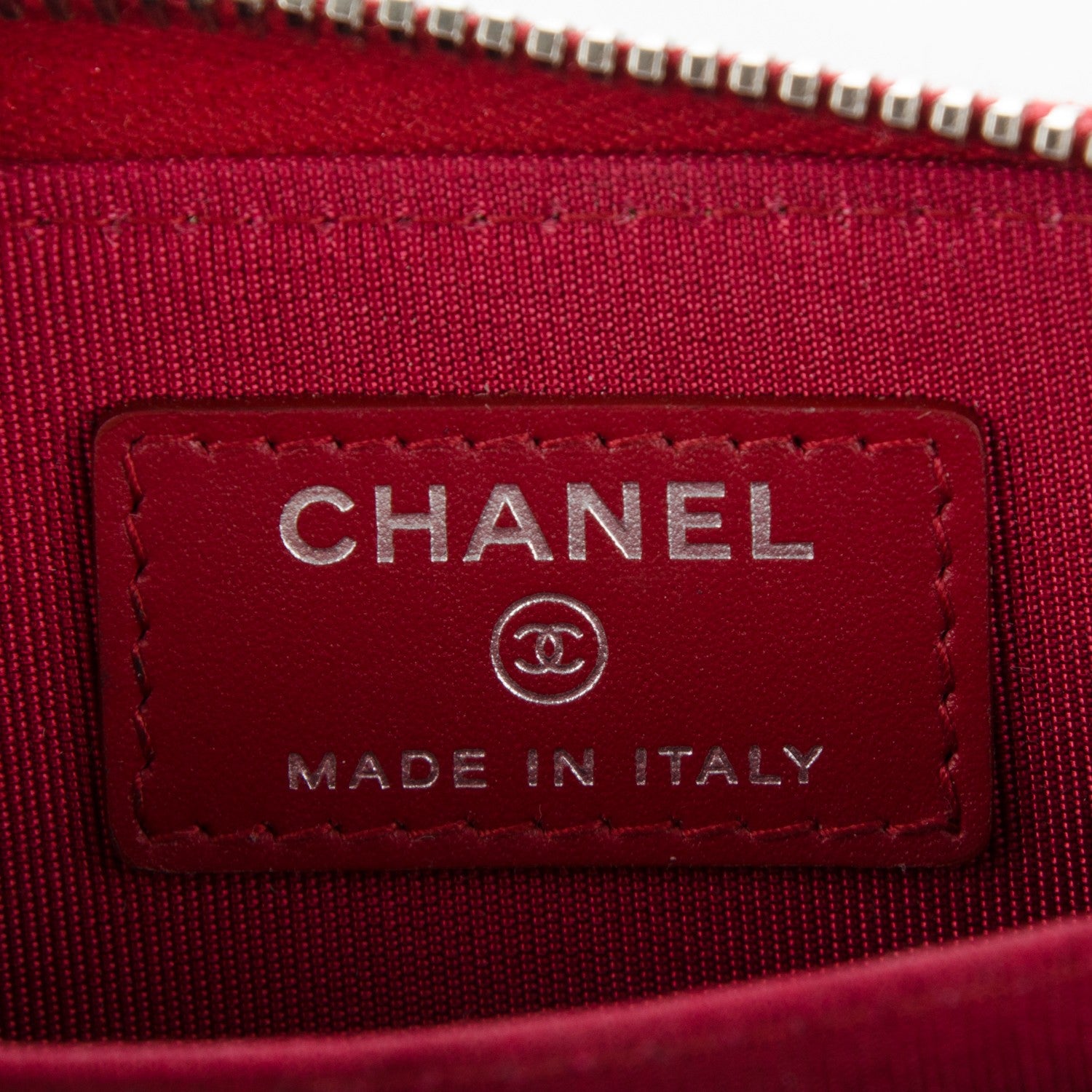 Chanel Patent Calfskin Quilted Zip Coin Purse Red 6 of 7