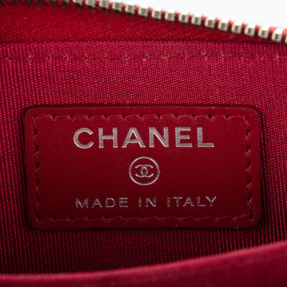 Chanel Patent Calfskin Quilted Zip Coin Purse Red 6 of 7