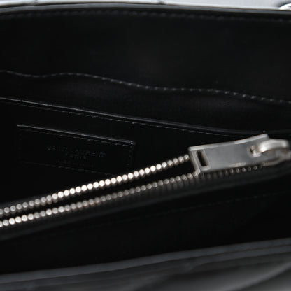 Saint Laurent Calfskin Y Quilted Monogram Small Loulou Chain Satchel Black 8 of 10
