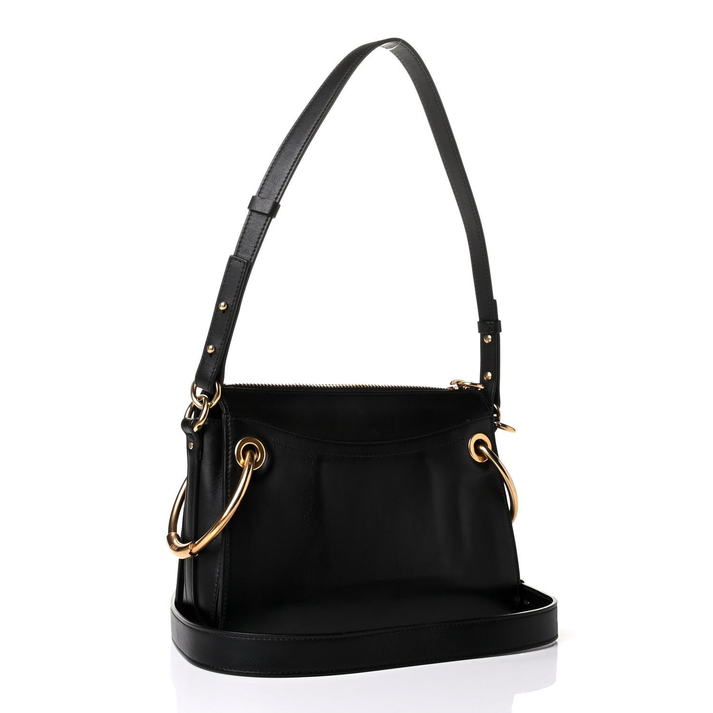 Calfskin Suede Small Roy Bag Black