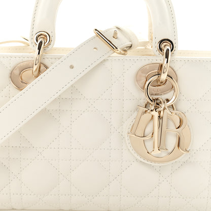 Christian Dior Lambskin Cannage Medium Lady D-Joy White 8 of 10