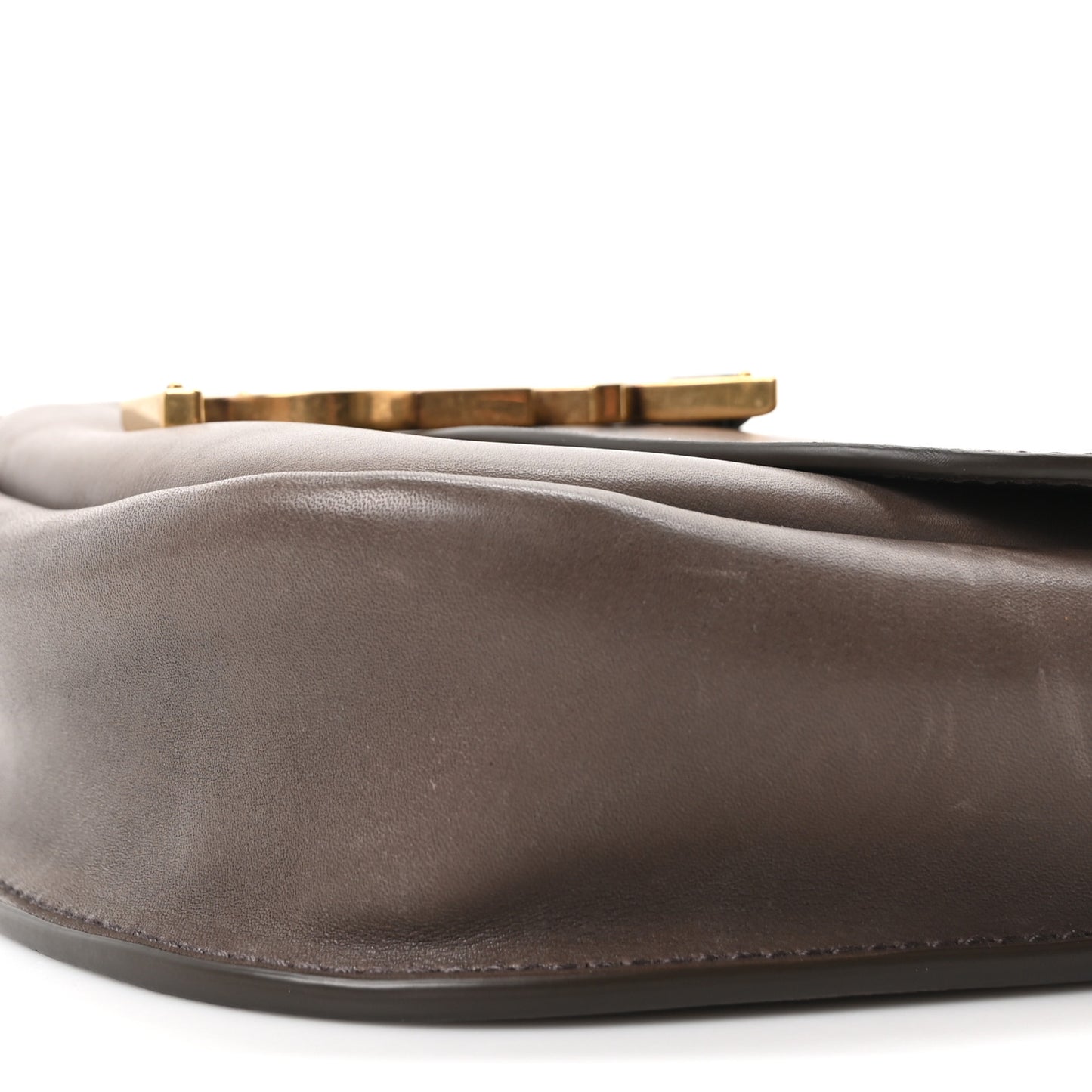 Smooth Vintage Calfskin Small Kaia Satchel Olive