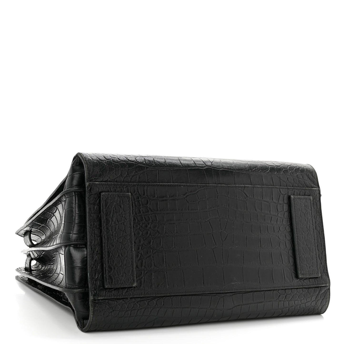 Calfskin Crocodile Embossed Medium Supple Sac de Jour Black