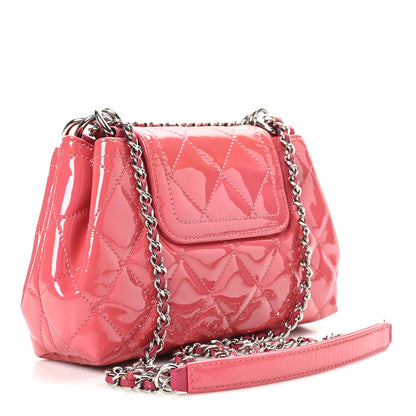 Chanel Patent Quilted Small Coco Shine Accordion Flap Pink 3 of 10