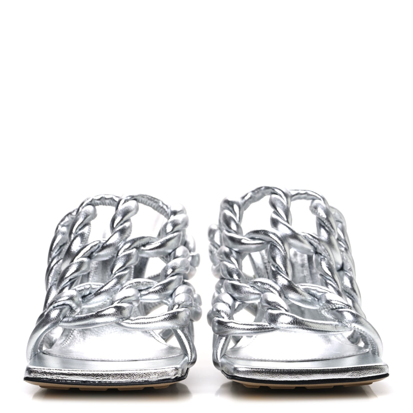 Reflection Weave Stretch Sandals 39 Silver