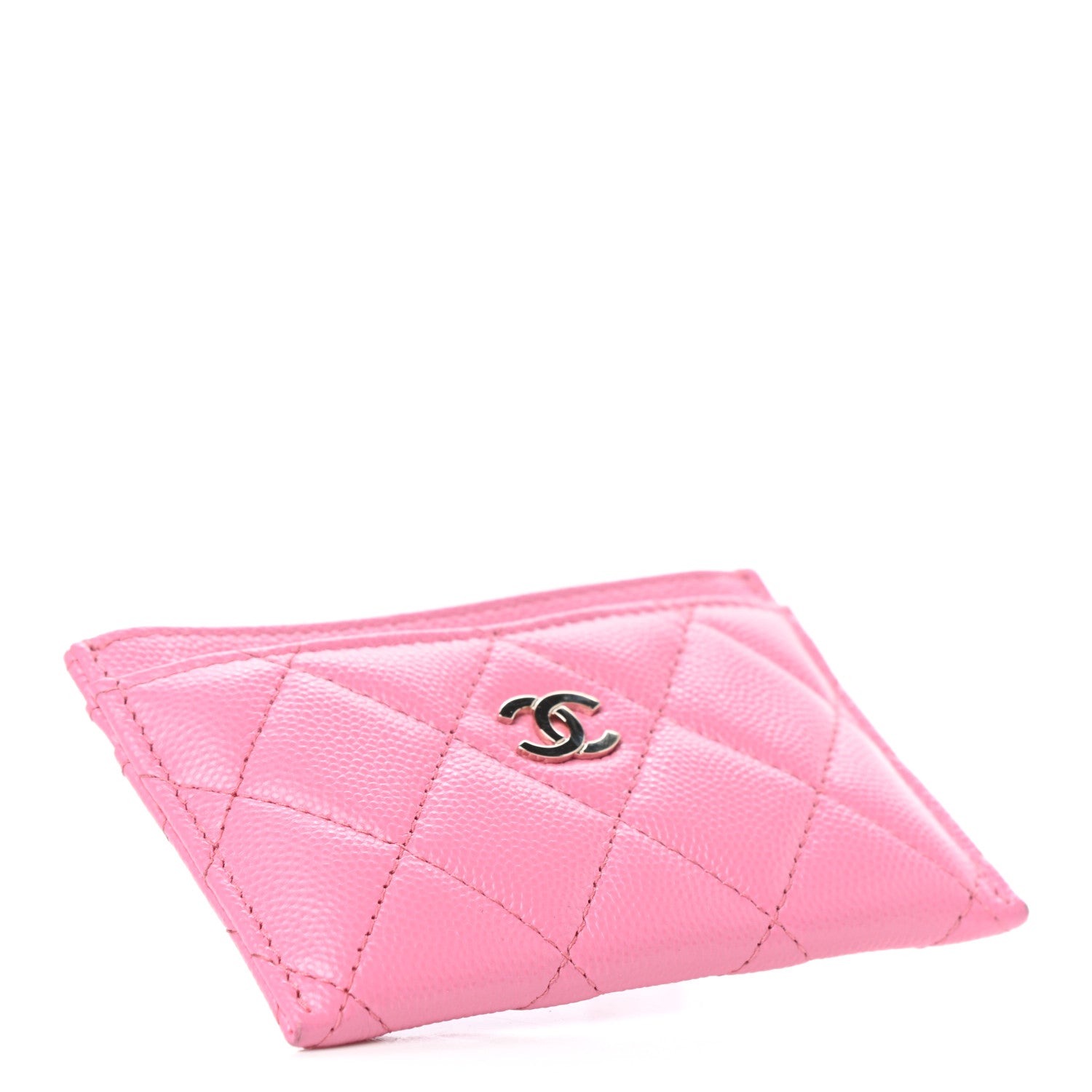 Chanel Caviar Quilted Card Holder Pink 4 of 8
