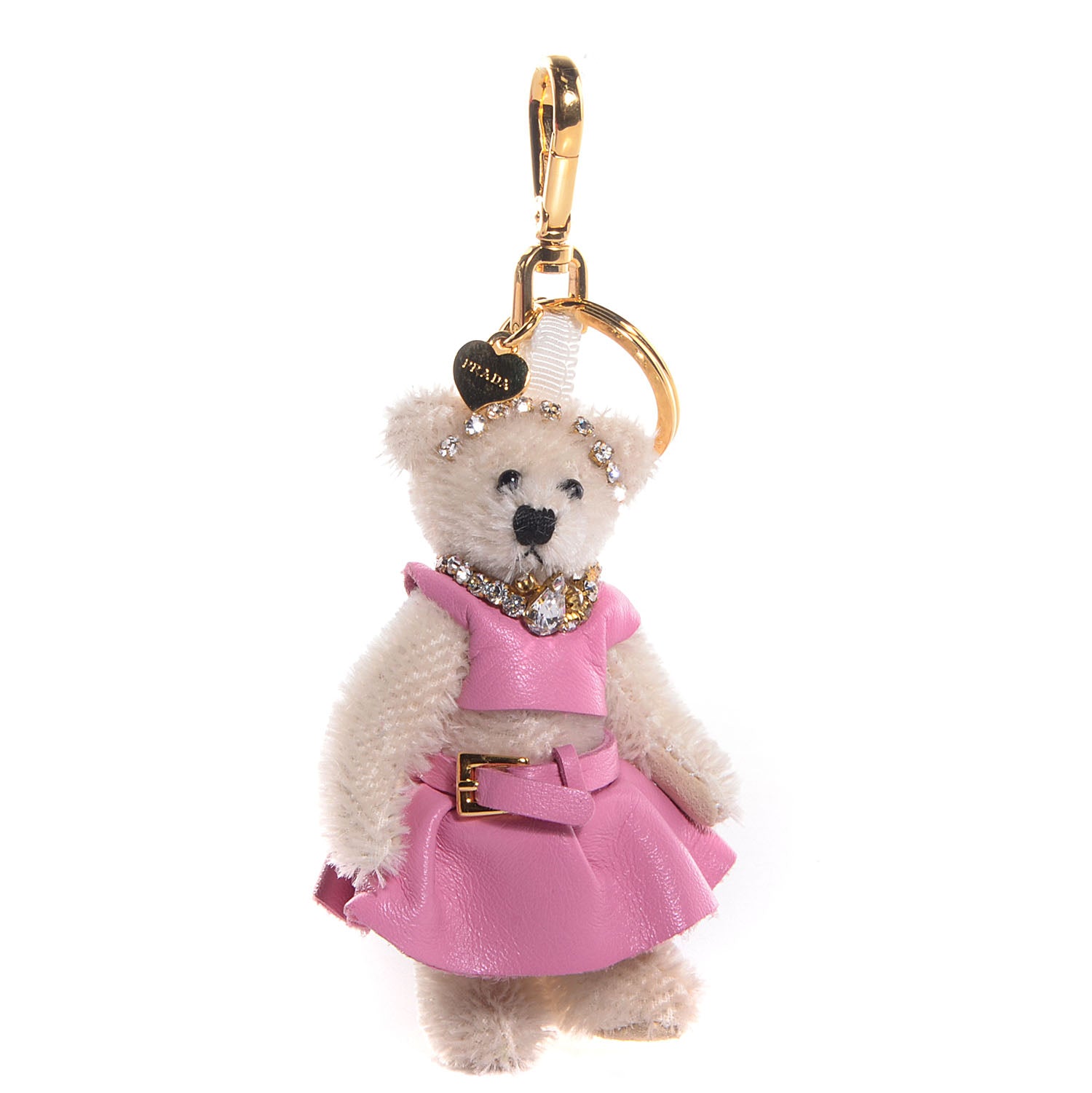 Prada Crystal Trick Teddy Bear Keychain Charm 85523 – FASHIONPHILE