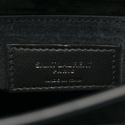 Saint Laurent Calfskin Medium Monogram Monochrome Sunset Black 6 of 14