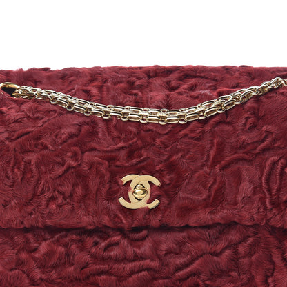 Chanel Persian Lamb Fur Small Single Flap Red 19 of 19
