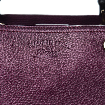 Gucci Pebbled Calfskin Medium Bamboo Shopper Tote Purple 11 of 11