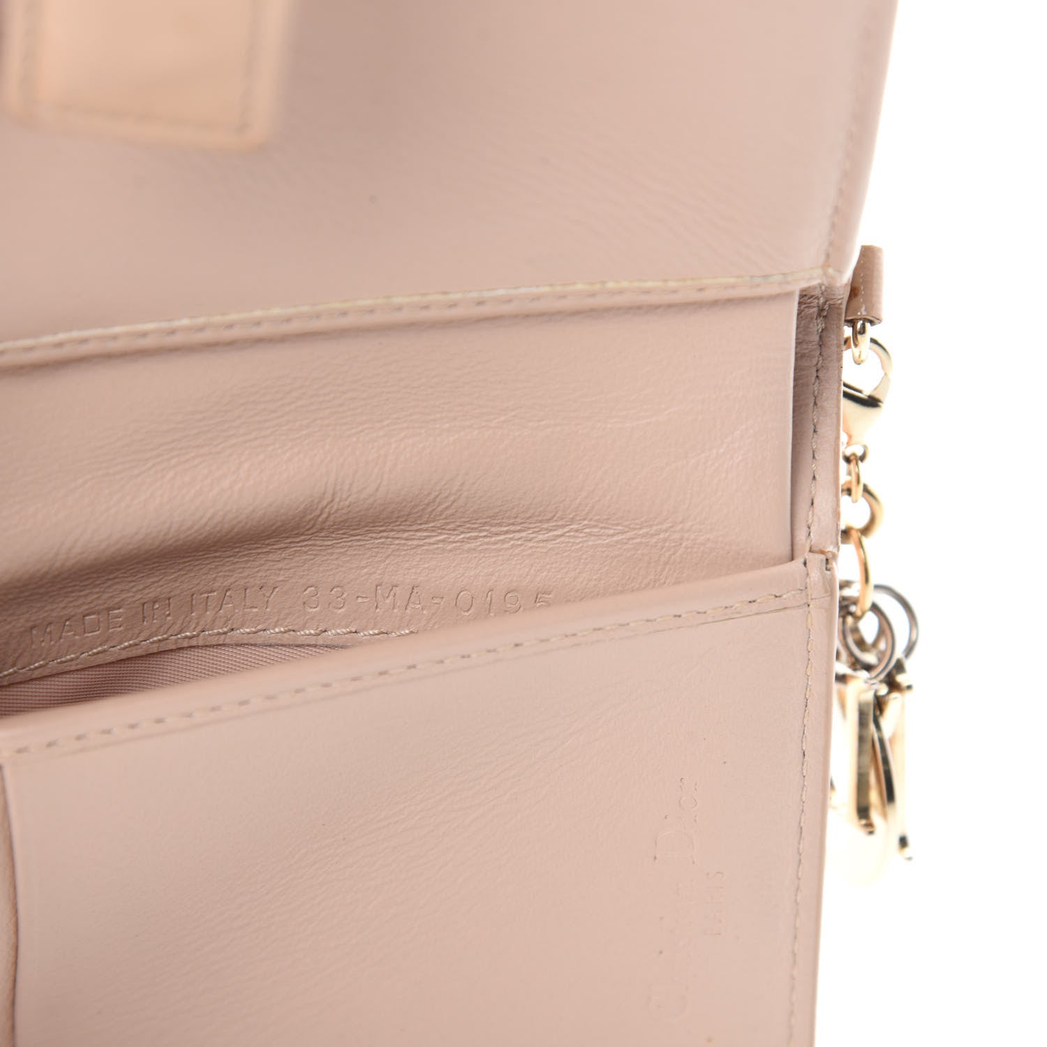 Christian Dior Patent Cannage Lady Dior Eden Wallet Beige 8 of 9