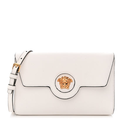 Versace Grained Calfskin La Medusa Crossbody Bag White 1 of 9