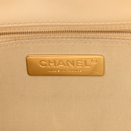 Chanel Lambskin Quilted Large Chanel 19 Flap Beige 6 of 11