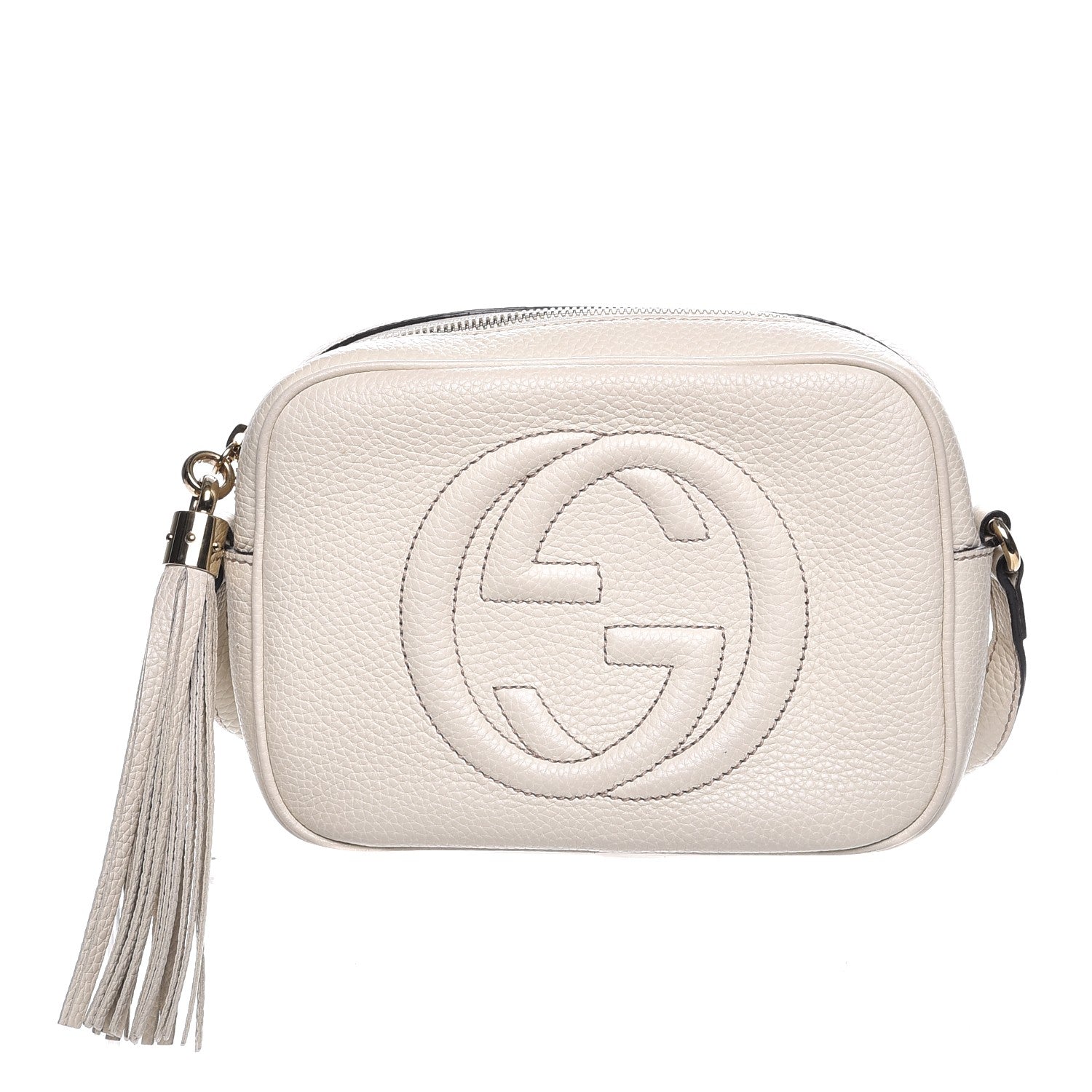 Gucci Pebbled Calfskin Small Soho Disco Bag Off White 1 of 8