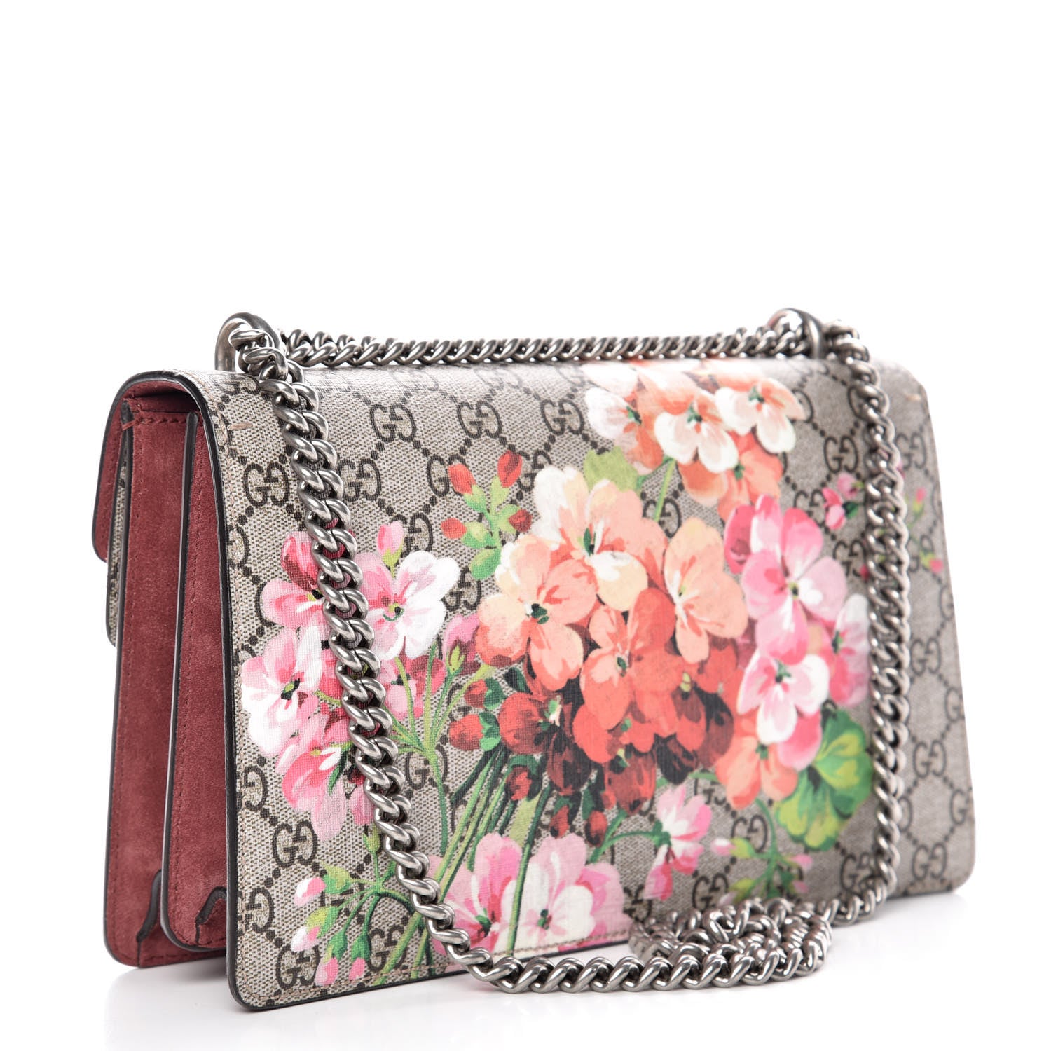 Gucci GG Supreme Monogram Blooms Small Dionysus Shoulder Bag Beige Multicolor Dry Rose 4 of 11
