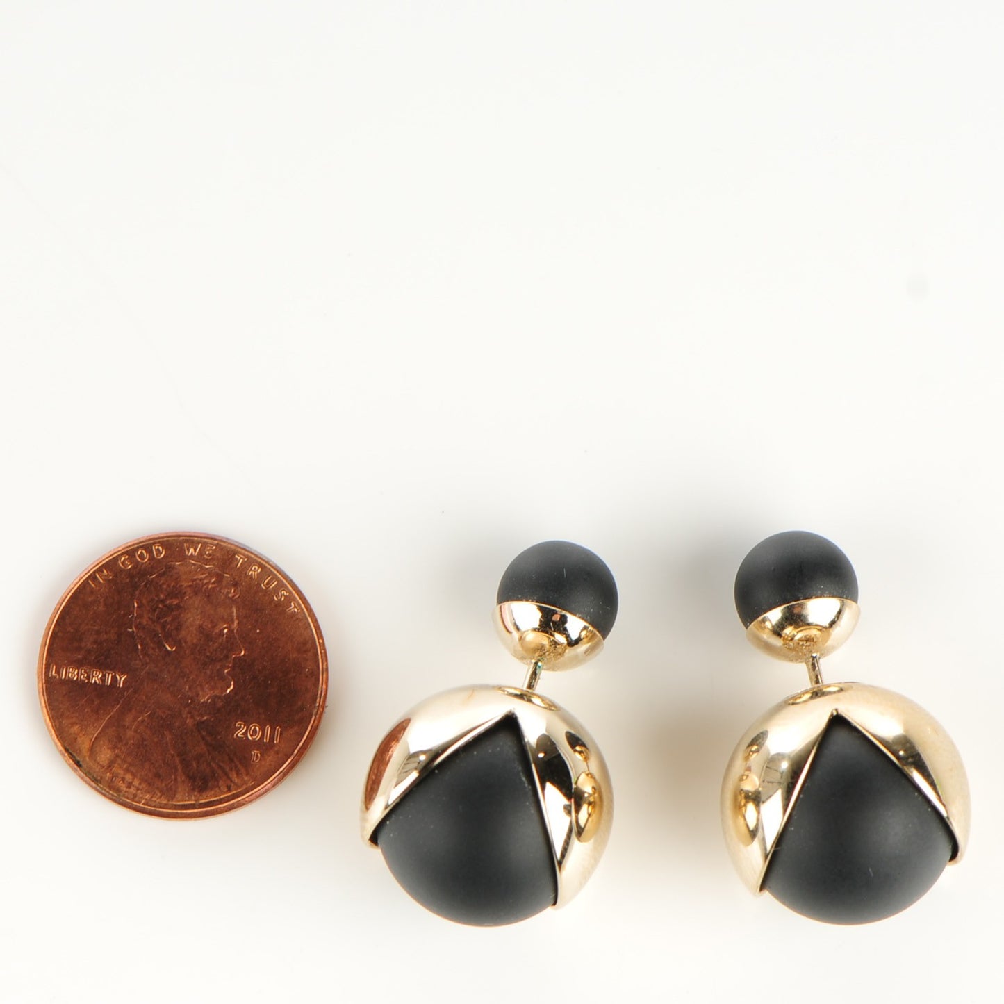 Mise En Dior Tribal Earrings Matte Black Gold