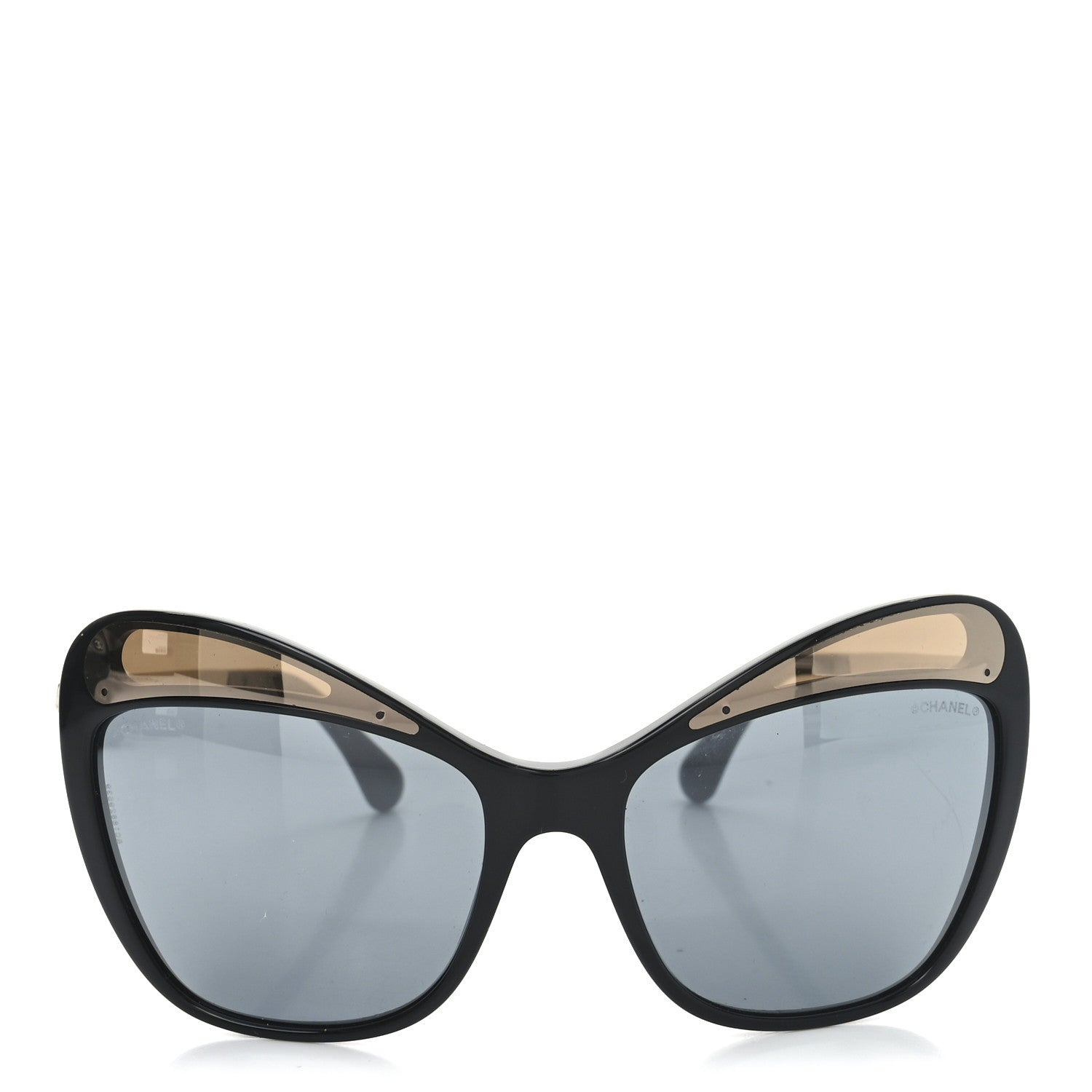 Chanel Acetate Butterfly Sunglasses 5377 Black Grey 2 of 7