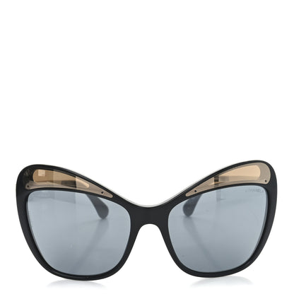 Chanel Acetate Butterfly Sunglasses 5377 Black Grey 2 of 7