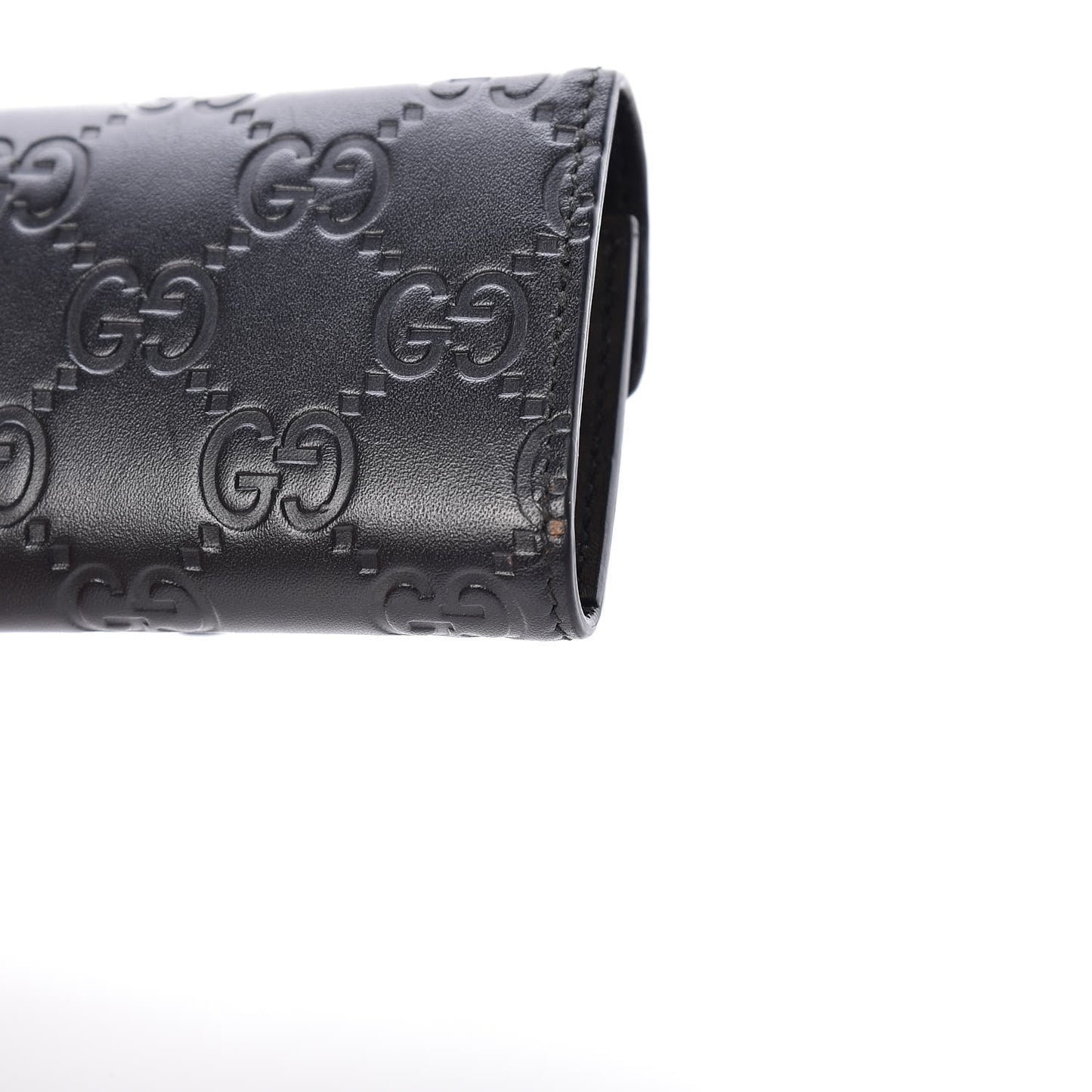 Guccissima Icon Signature 6 Key Holder Case Black