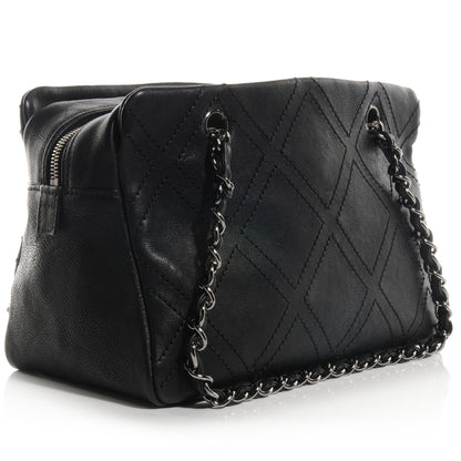 Chanel Calfskin Small Diamond Stitch Tote Black 3 of 8