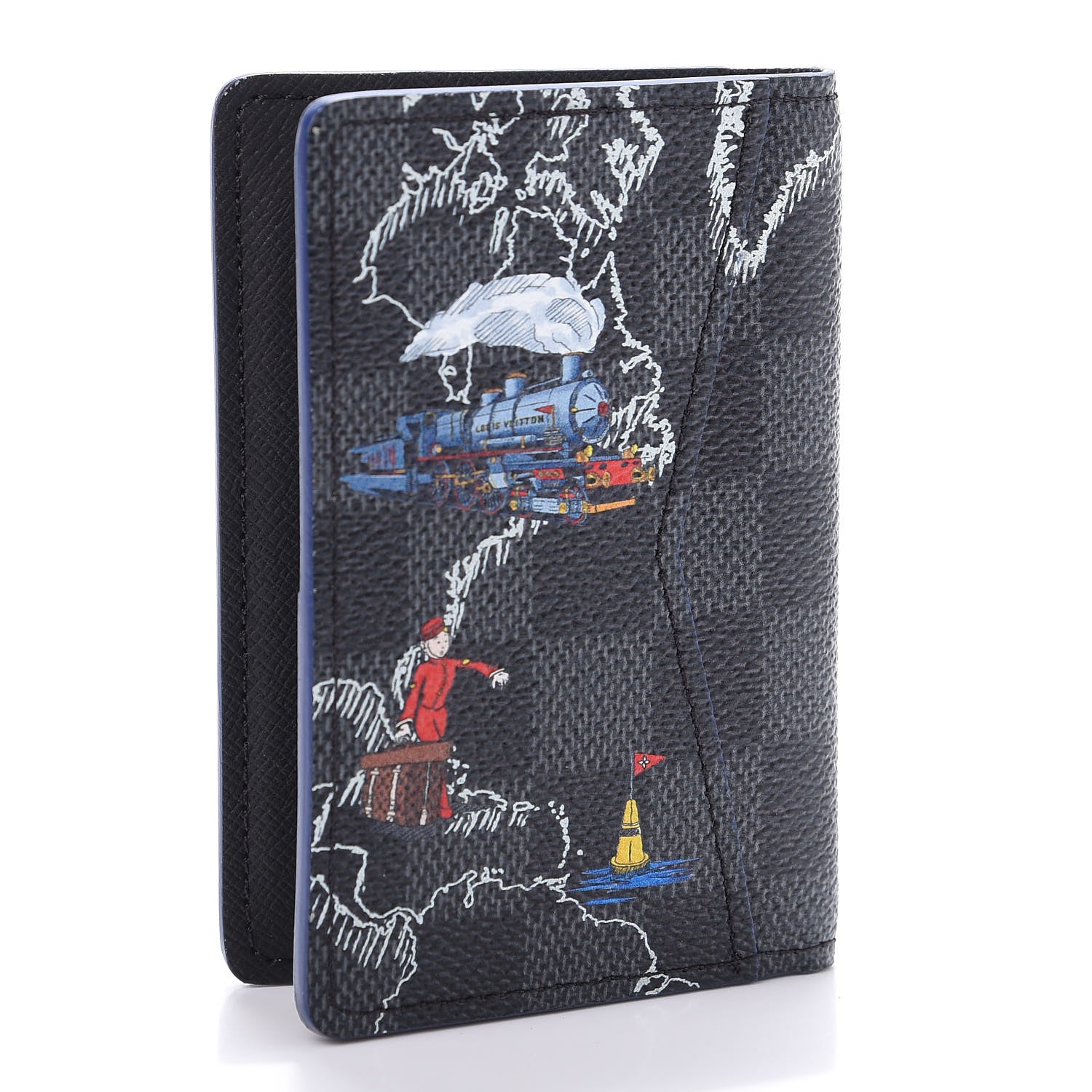 Louis Vuitton Damier Graphite World Map Pocket Organizer NM 3 of 9