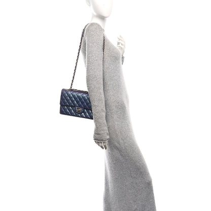Chanel Iridescent Caviar Quilted Medium Double Flap Purple 2 of 12