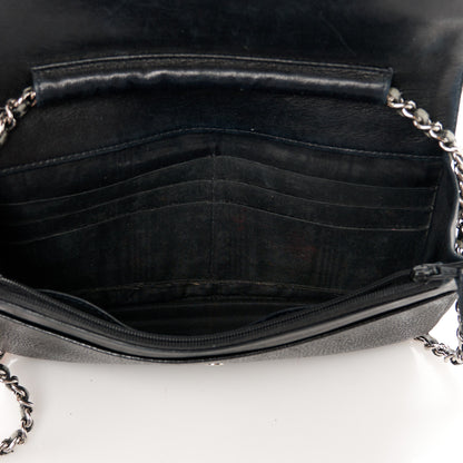 Chanel Caviar Timeless CC Wallet On Chain WOC Black 5 of 11